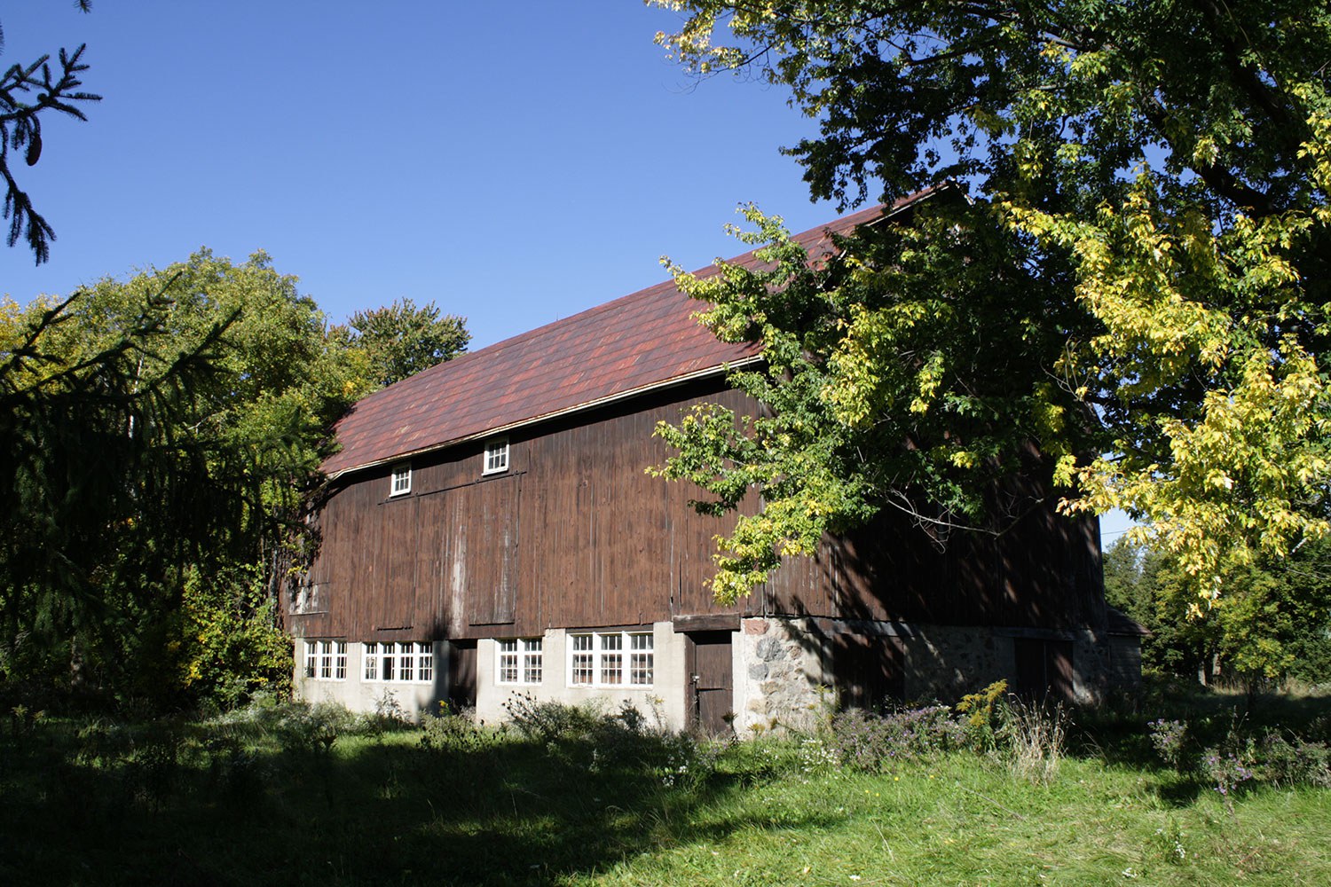 Une grange du XIXe  siècle à Richmond Hill (aujourd’hui démolie).