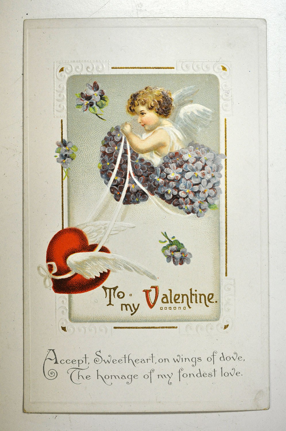 Carte de la Saint-Valentin envoyée à Dorothy Ashbridge en 1914 par son amie Norma