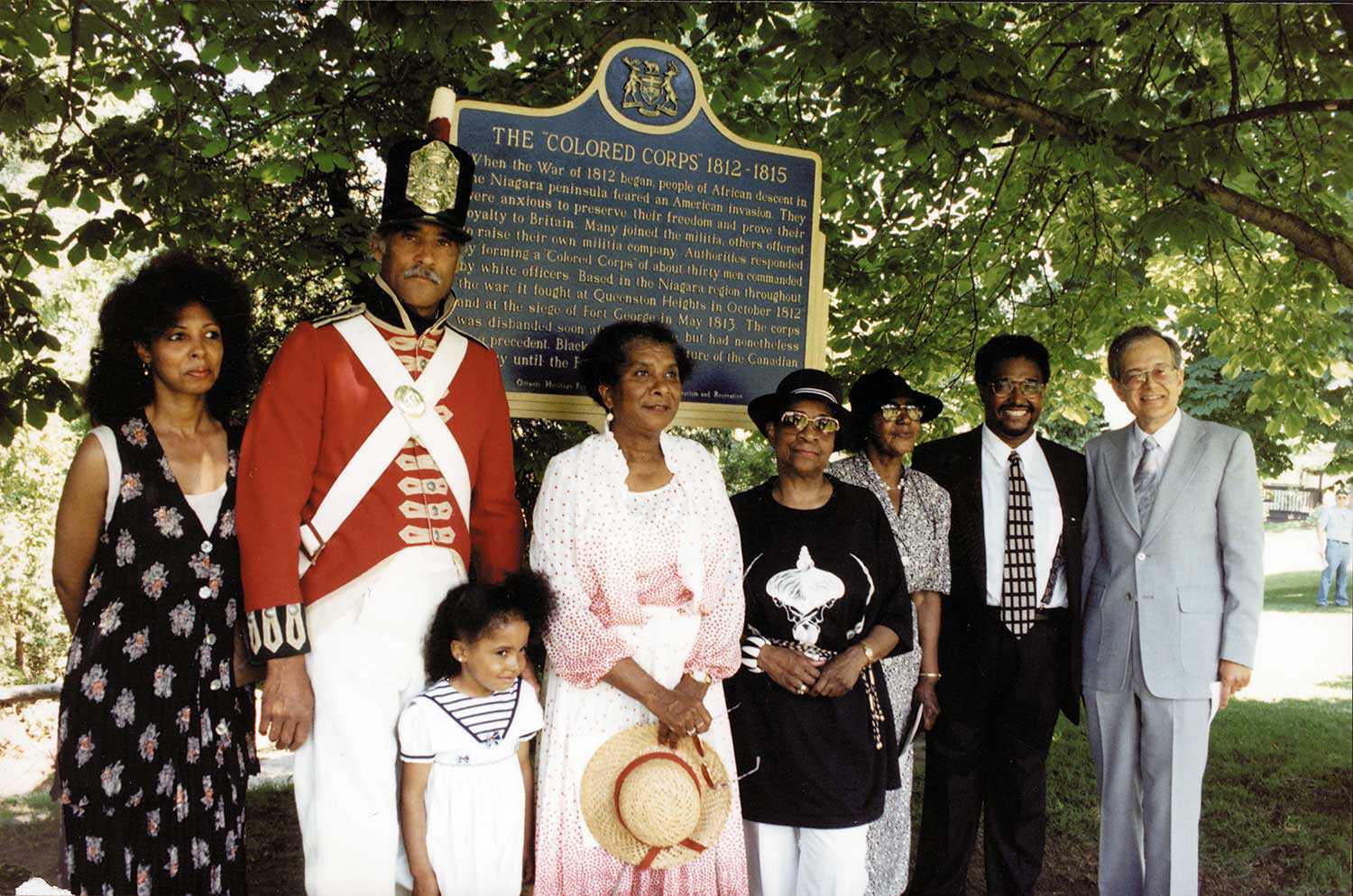 Dévoilement d‘une plaque provinciale commémorant le “Corps d’hommes de couleur” (1994)