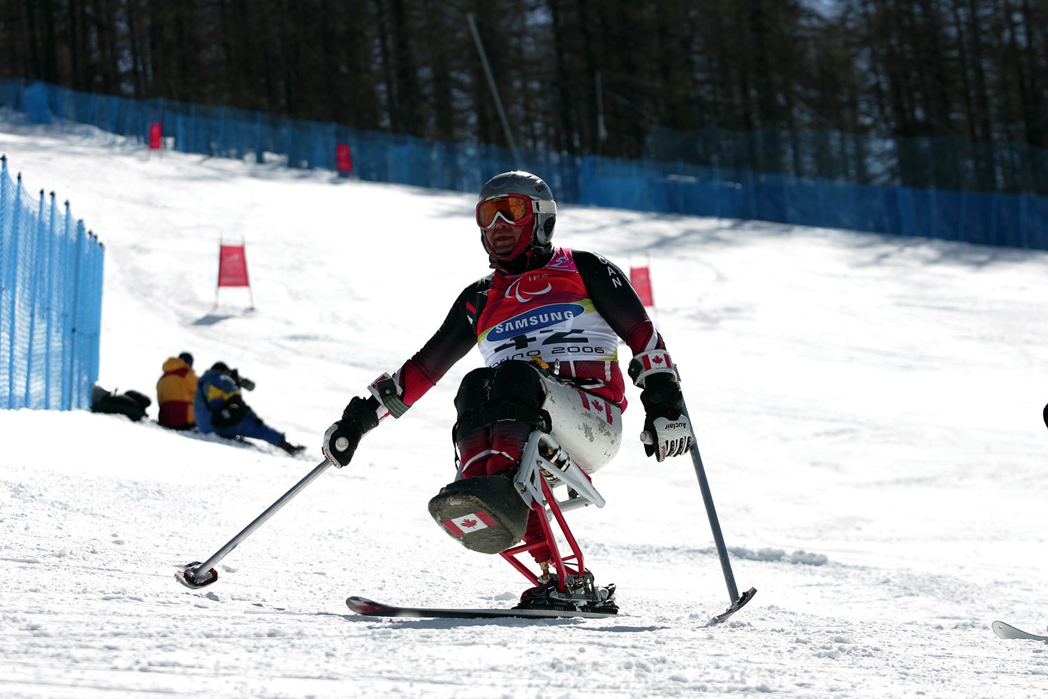 Jeffery Penner de Kitchener, ski alpin, Jeux paralympiques de Turin, Italie (2006). Photo avec l’aimable autorisation du Comité paralympique canadien.