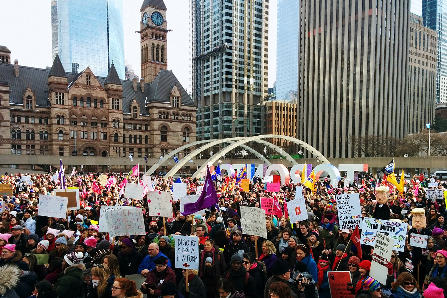 Marche des femmes à Toronto, en janvier 2018. Photo : Tanja Tiziana