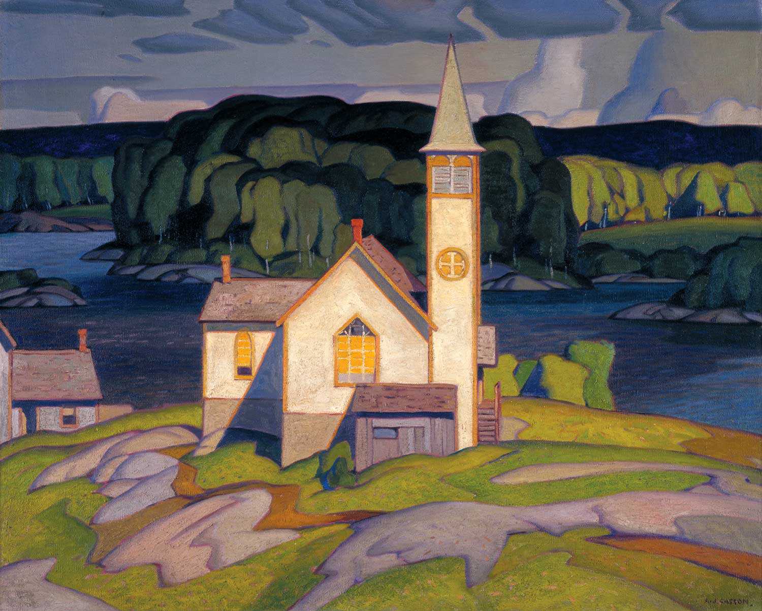 Église anglicane à Magnetawan (1933) par A.J. Casson (Musée des beaux-arts du Canada)